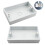 2Pcs 2 Gang Surface-Mounted Back Box 146 Type,Electrical Double Pattress Box for Wall-Mounted Light Switche Power Socket 3