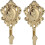 Vintage Bronze Curtain Holdbacks Rose Pattern Zinc Alloy 2