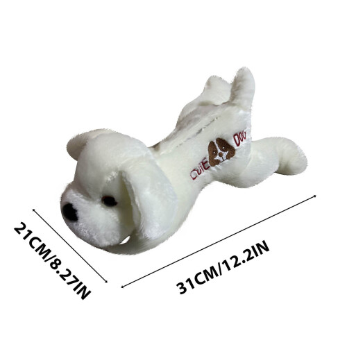 Stuffed Dog Plush Toy LED Light Up 30cm White 2