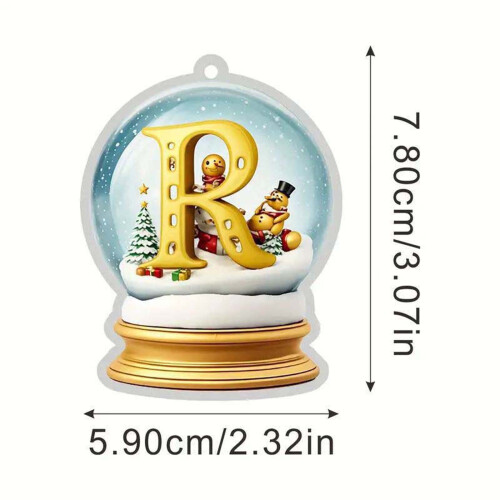 Yellow Acrylic Alphabet Ornament Set – 26 Letters 2
