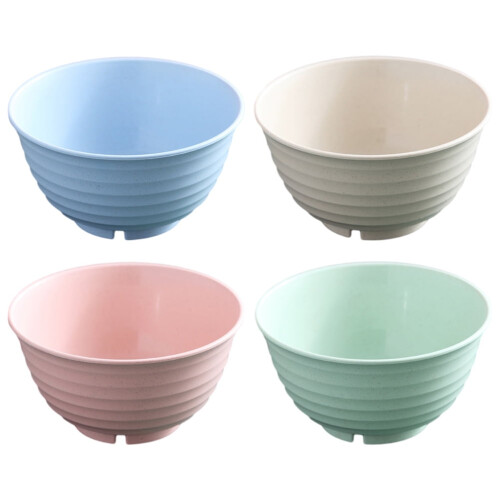Plastic Cereal Bowls Deep Bowls For Soup Blue 4Pcs For Restaurant Use 2