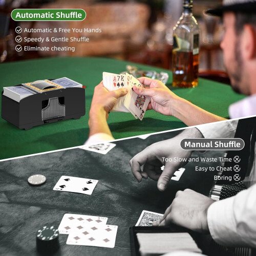 Automatic Card Shuffler Battery Powered for 1-6 Decks 1
