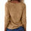 Womens Pile Neck Sweater Soft Knit Long Sleeve Pullover-Red S 6