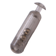 50pcs 15mm PVC Steel Rattle Insert Fish Lure Bait Tubes Transparent Black