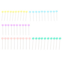 Buntes wiederverwendbares Nähnadeln-Set, robust und scharf, aus Edelstahl, 50 pflaumenförmige Nadeln