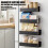 Multiple Purpose Magnetic Shelf For-Two big and two smal Black 2
