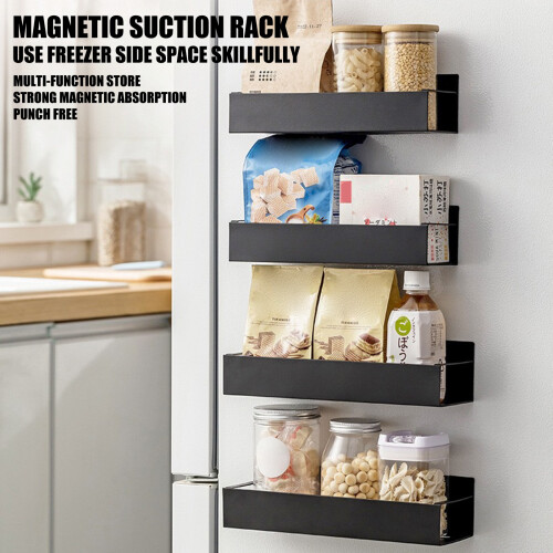 Multiple Purpose Magnetic Shelf For-Two big and two smal Black 1