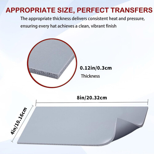 3Pcs Double Side Silicone Heat Press Pad 4x8Inch Temperature 2