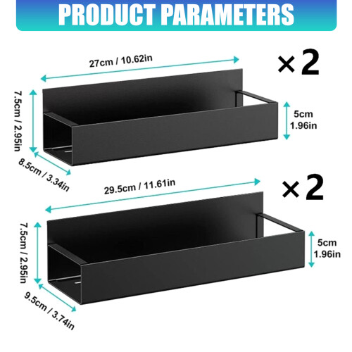 Strong Attractor Adsorption Rack For-Two big and two smal Black 2