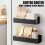 Multiple Purpose Magnetic Shelf For-Two big and two smal Black 4