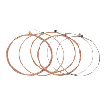 6 Pack Steel Acoustic Guitar Strings Set for Beginners & Performing Musicians