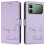 (Light Violet) Case For Infinix Note Edge Card Holder Wallet PU Leather FLIP COVER RFID Blocking 2