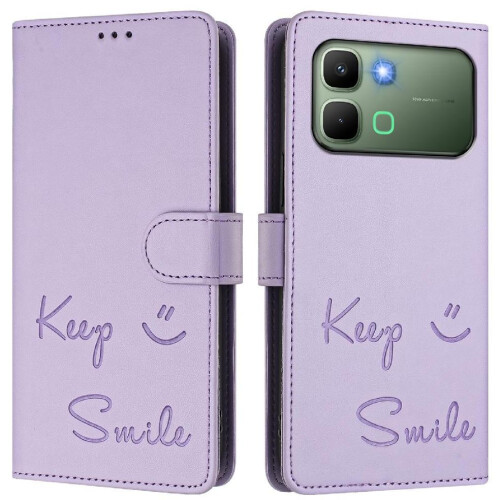 (Light Violet) Case For Infinix Note Edge Card Holder Wallet PU Leather FLIP COVER RFID Blocking 1