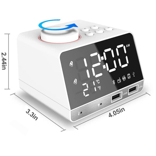 Bluetooth Speaker Alarm Clock Integrated Multi-Function USB Power Supply Radio Home Bedside Card Audio 1