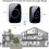 Wireless Doorbell Set Long Range 2 Transmitters 3 Receivers 2