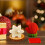 Caixa de presente com vela perfumada natalina, árvore de Natal, boneco de gengibre e decoração de vela perfumada. 6