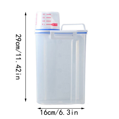 Lufttett oppbevaringsbeholder for ris – Klar plastspiskammer 2