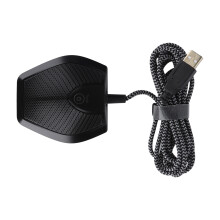 Touch Button Dual Capacitor USB Microphone for Conference and Streaming (Black)