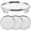Hub Attachment Cap for Car Wheel Silver Plastic 4 Pcs 7
