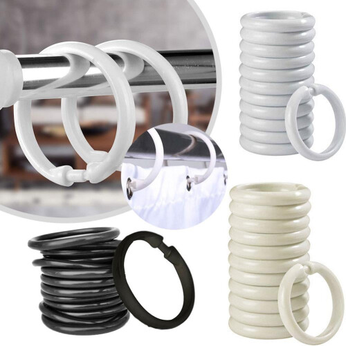 Round Shower Curtain Hooks Multi-functional Anti-slip Resistant to Rust Hooks 1