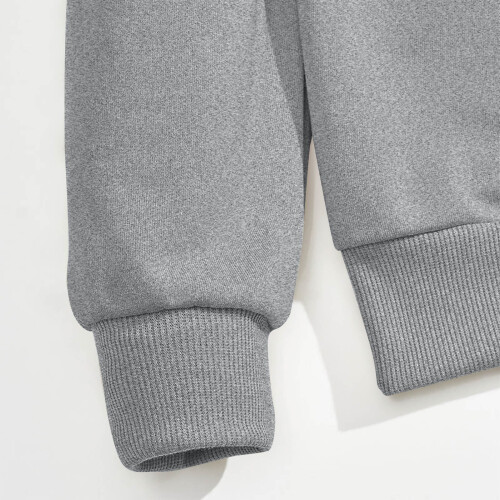 SYMOID Sweatshirt til mænd Grå sweatshirtpullover Efterårs- og vintertøj til mænd Ensfarvet 2