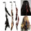 3 pezzi Extension per capelli con piume e clip con perline intrecciate per donne e in estate3 pezzi 5