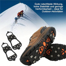 Winter Shoe Spikes - Ice Cleats with 8 Stainless Steel Spikes for Enhanced Grip Ice and Snow M