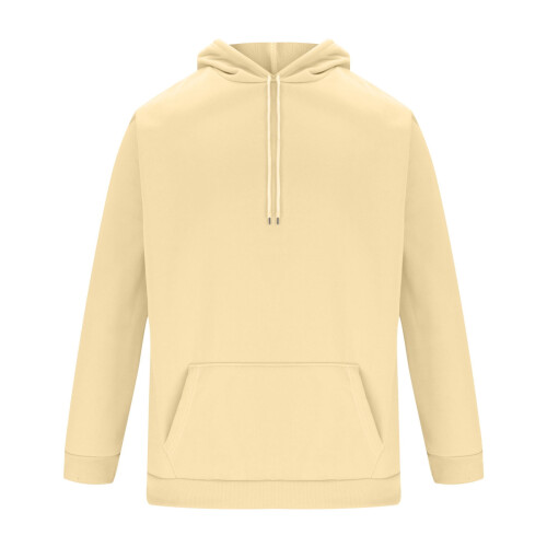 SYMOID Herren-Kapuzenpullover, Größe 3XL, einfarbig, mit Tasche, beige, Übergrößen 2