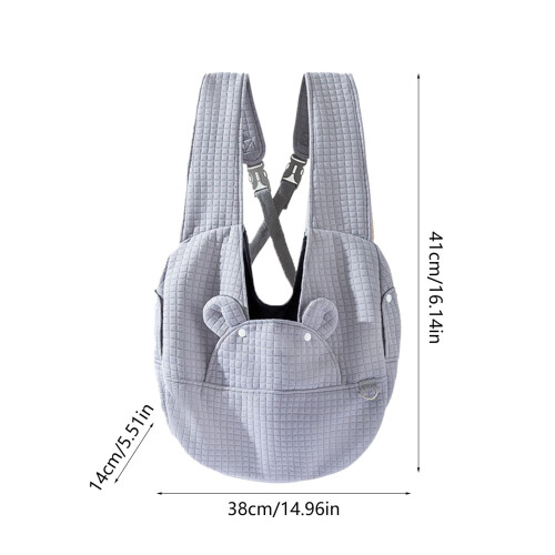 Rabbit Pet Backpack Thickened Winter Plush Carrier Bag for 1