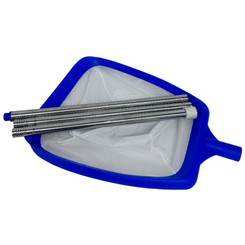 Pool Skimmer 3 Section Adjustable Telescopic Pole Pool Leaf Skimmer for Cleaning Pool Spas Ponds 2