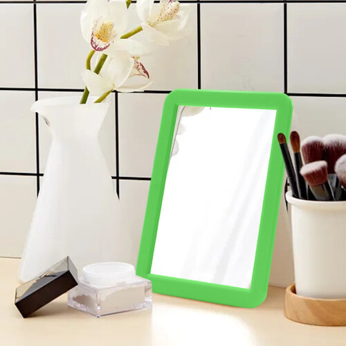 Makeup Cabinet Rectangular Handheld Mirror with Stand 1