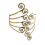 Gold Metal Curtain Tiebacks with Rhinestones Adjustable 2