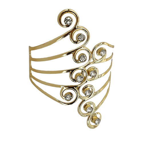 Gold Metal Curtain Tiebacks with Rhinestones Adjustable 1