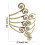 Gold Metal Curtain Tiebacks with Rhinestones Adjustable 3