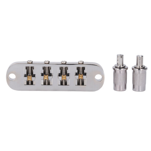 Gitarre Roller-Sattelbrücke Silber 4-Saiter Bass 2