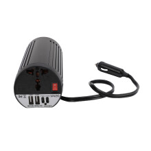 200W Auto-Stromwandler 12V auf 220V mit Dual USB & Typ C
