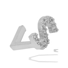 Hip Hop Teeth Single Letter Fake Dentures Accessories Silver S XHYT1124