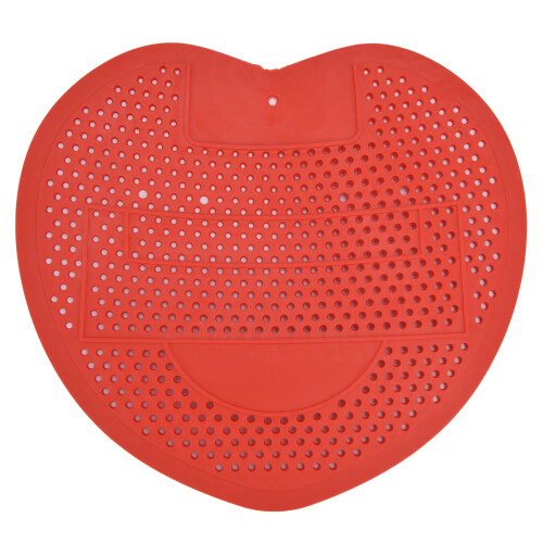Durable Plastic Urinal Screen 19x17cm Splashproof Aromatic Red 1