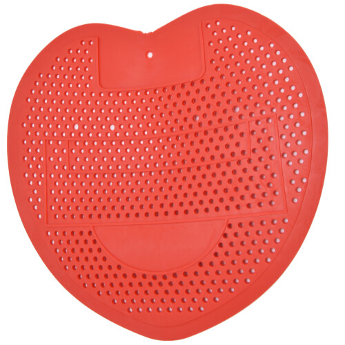 Durable Plastic Urinal Screen 19x17cm Splashproof Aromatic Red 2