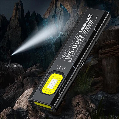 LED Keychain Flashlight Rechargeable 550LM Portable  Torch Pocket Lantern Flood Work Light Magnet for Emergency 1