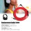 Replacement Audio Cable with Microphone 1.4m Black Red for Headphones 5