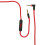 Replacement Audio Cable with Microphone 1.4m Black Red for Headphones 6