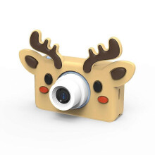 (blue background 03) Digital Toy Camera Cute Animal Camera Toy 4X Digital Zoom      Screen Childrens Camera for Kid  Birthday Gift