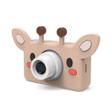 (pink background 04) Digital Toy Camera Cute Animal Camera Toy 4X Digital Zoom      Screen Childrens Camera for Kid  Birthday Gift