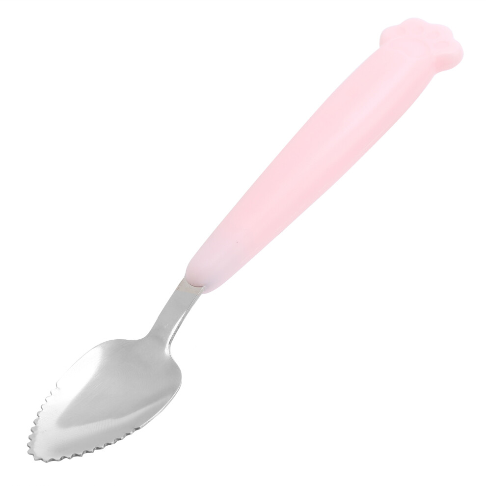 Stainless Steel Baby Feeding Spoons With Silicone Handle, 15X2.5cm Pink