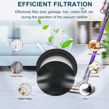 Lot de 6 Filtres HEPA de Rechange pour Aspirateur Sans Fil pour SMOTURE VAC01/VAC02/VC70