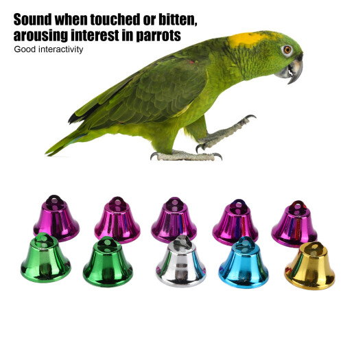 10pcs Colourful Iron Bird Bells for Parrots 3.2CM Interactive Toy 2