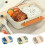 Leak-Proof Compartmentalized Portable Lunch Box with Fruit Section – Blue, Compatible with Home & Kitchen Use 3