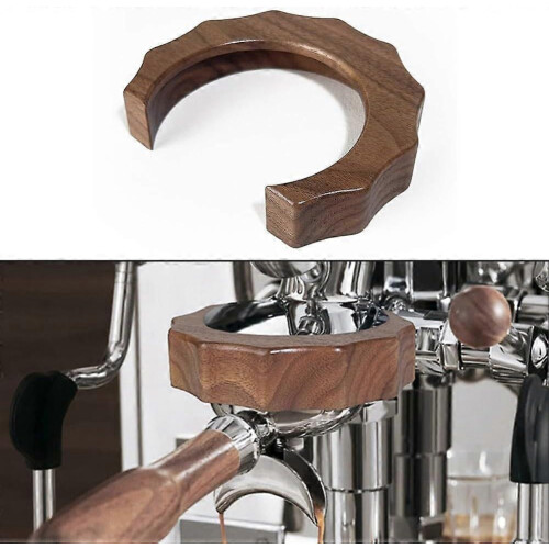 Group Head Heat Shield with Walnut Portafilter Handle AntiScald Ring Compatible with Lelit V3 E61 1