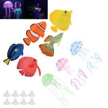 Künstlicher leuchtender Fisch für Aquarium LED Dekoration 15 cm